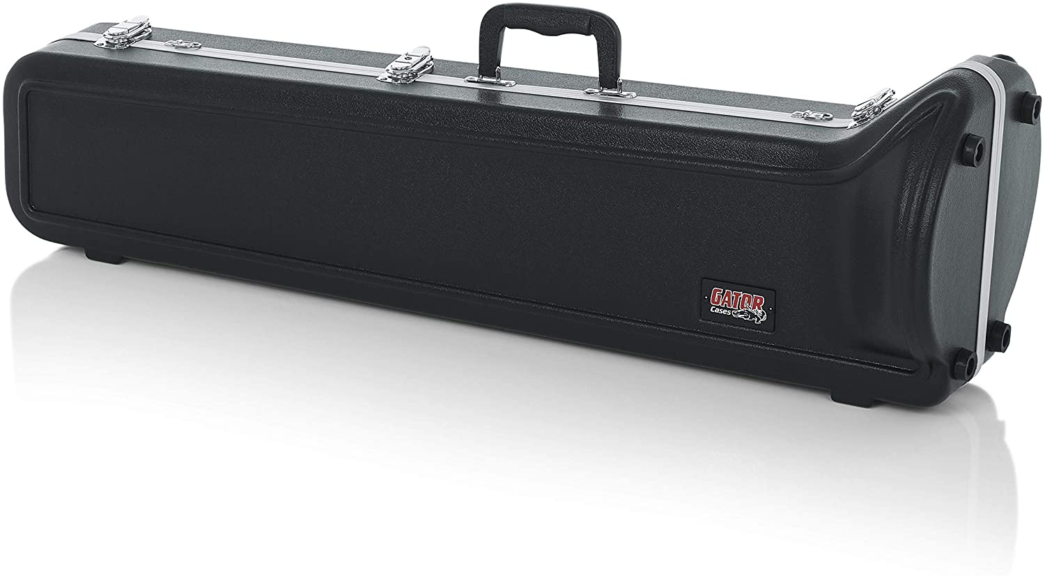 Gator Cases Lightweight Molded Trombone Case with Locking Latch and Plush Lined Interior