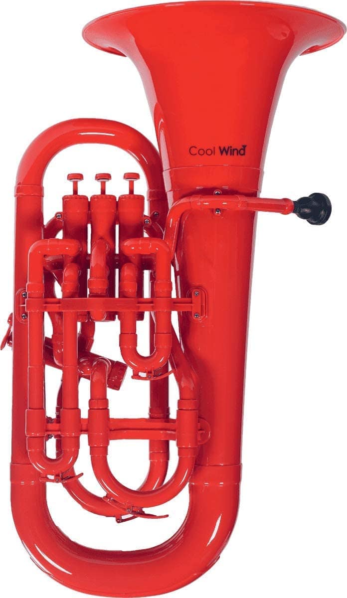 cool wind ceu-200 series 4-valve plastic euphonium red